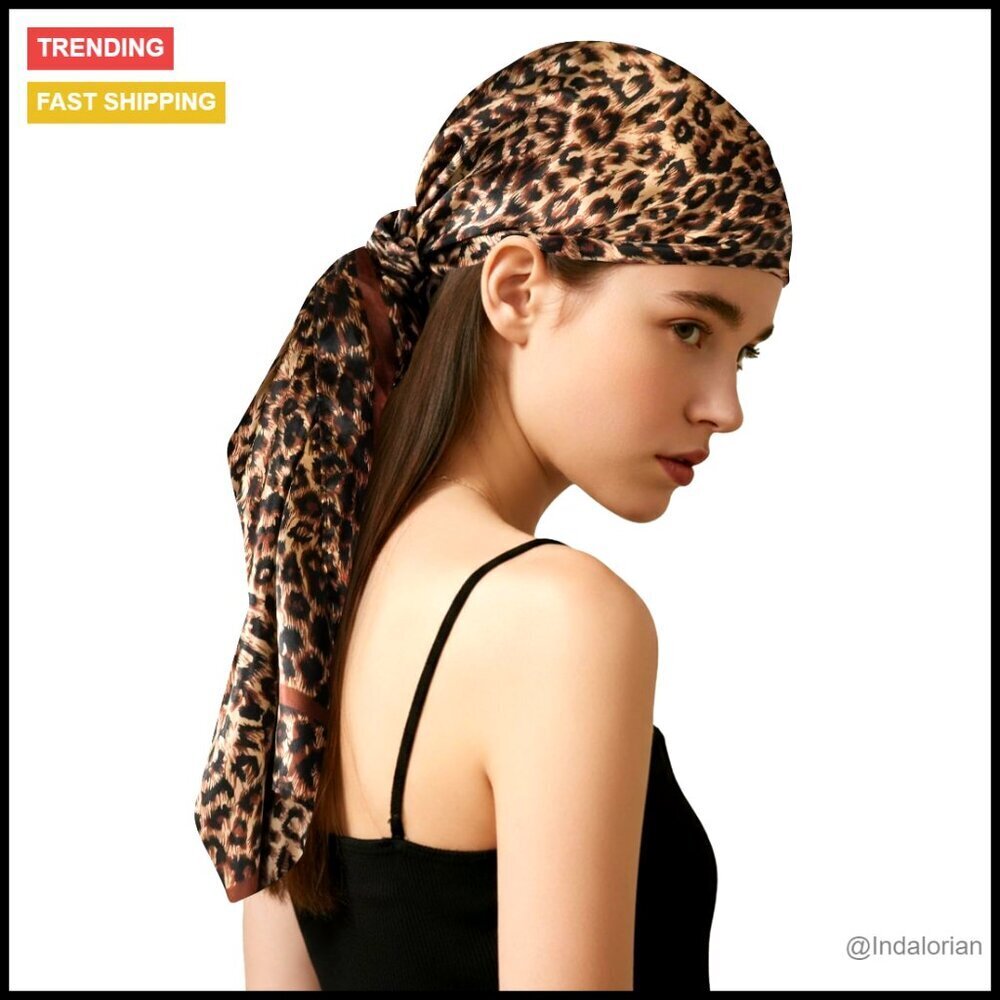 Satin Square Scarf Elegant Versatile Head Wrap Hair Protection Gift Set
